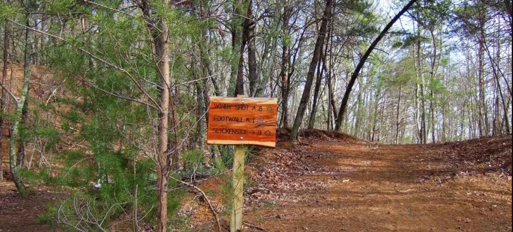 Trail with sign